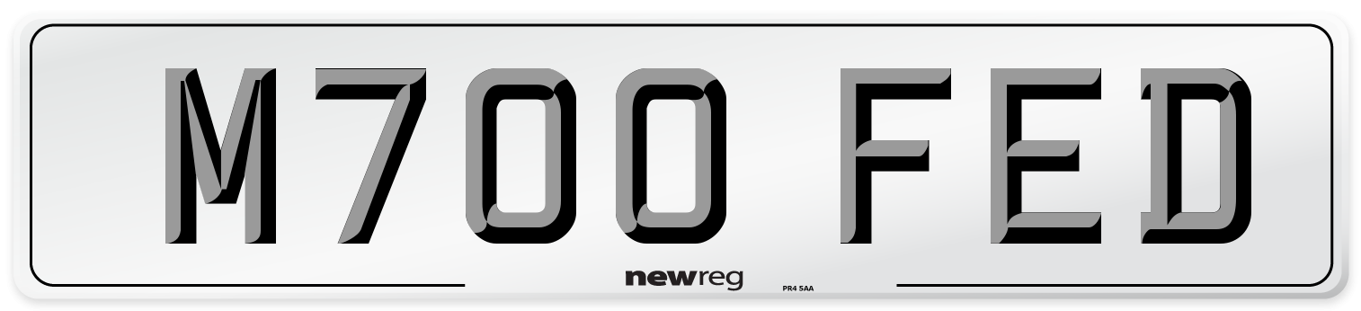 M700 FED Number Plate from New Reg
